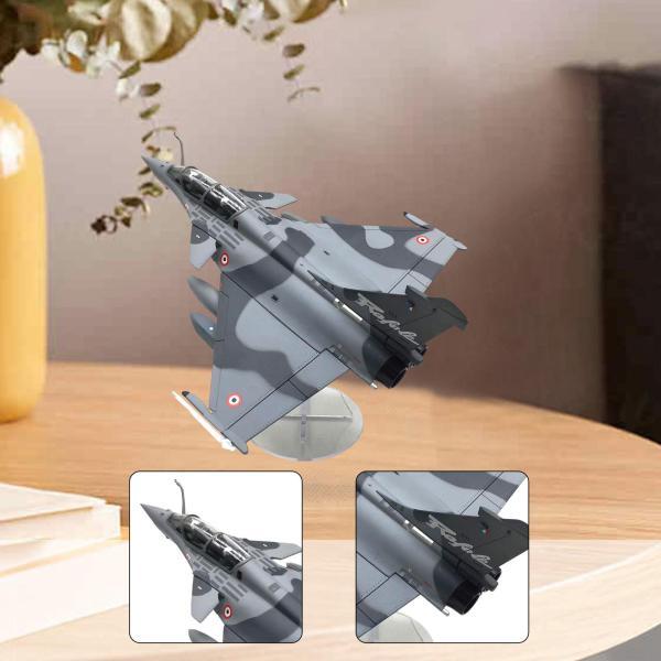 1/72 ラファールB 戦闘機モデルシミュレーション ディスプレイスタンド付き ホームシェルフバー用 グレー