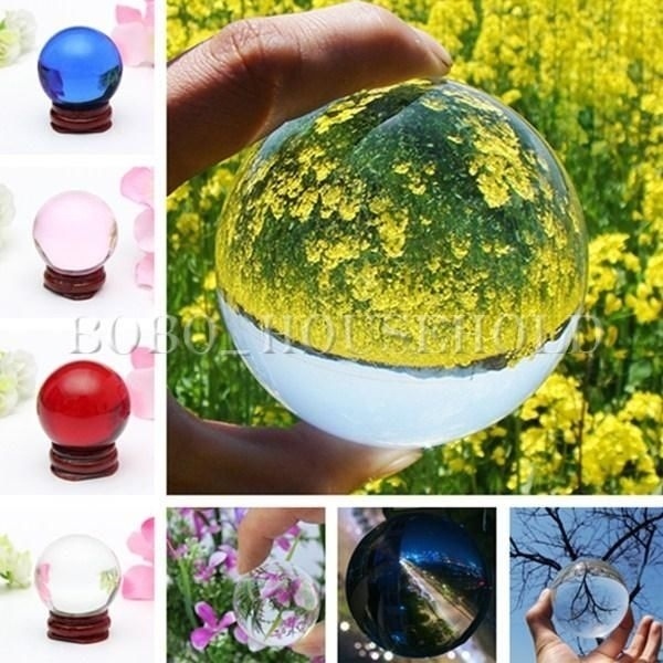 Set 8 Asian Rare Natural Quartz Magic Crystal Healing Ball Sphere 40mm+Stand 