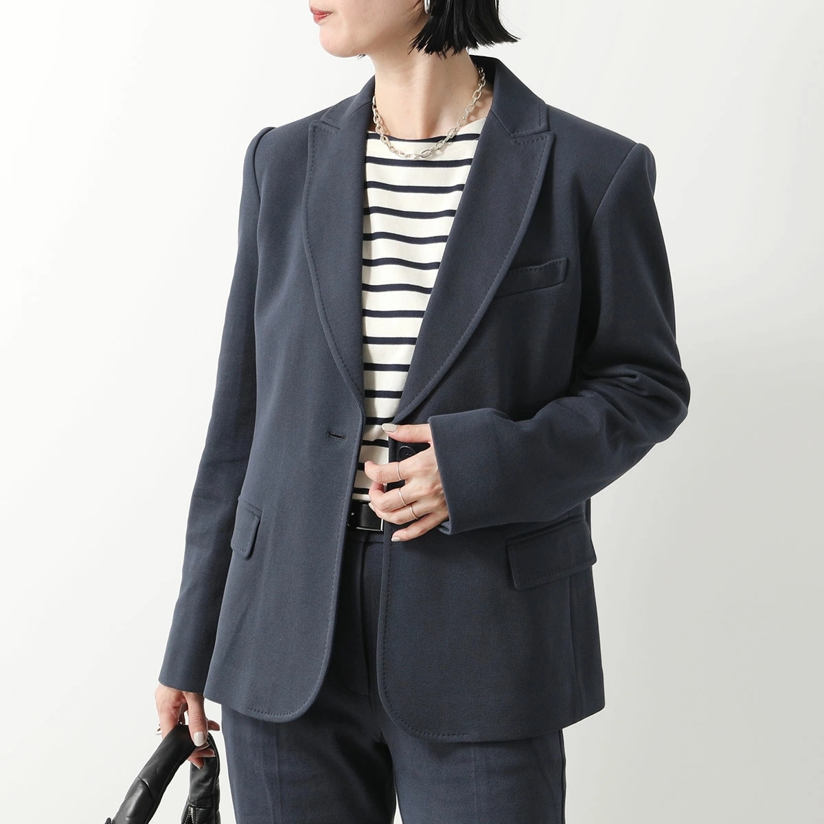 WEEKEND MAX MARA ウィークエンド マックスマーラ ジャケット ROSETTA レディース シングルブレスト コットン ジャージー セットアップ可能 002