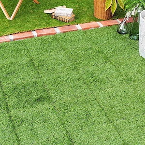 人工芝パネル 32枚入 幅30 人工芝 芝生 タイル タイル ジョイントマット ベランダ 庭 ガーデニング ガーデン DIY セット 2.8平米 デッキ 正方形 屋外