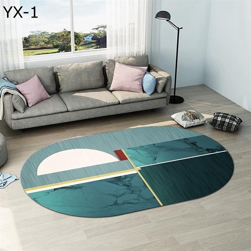 カーペット 楕円 200*300cm ラグマット 楕円形 ラグカーペット 異型 ラグカーペット 不規則 楕円絨毯 薄手 北欧ラグマット 軽量 滑り止め 防音 吸水 おしゃれ 春夏秋冬 りピングラグ 出