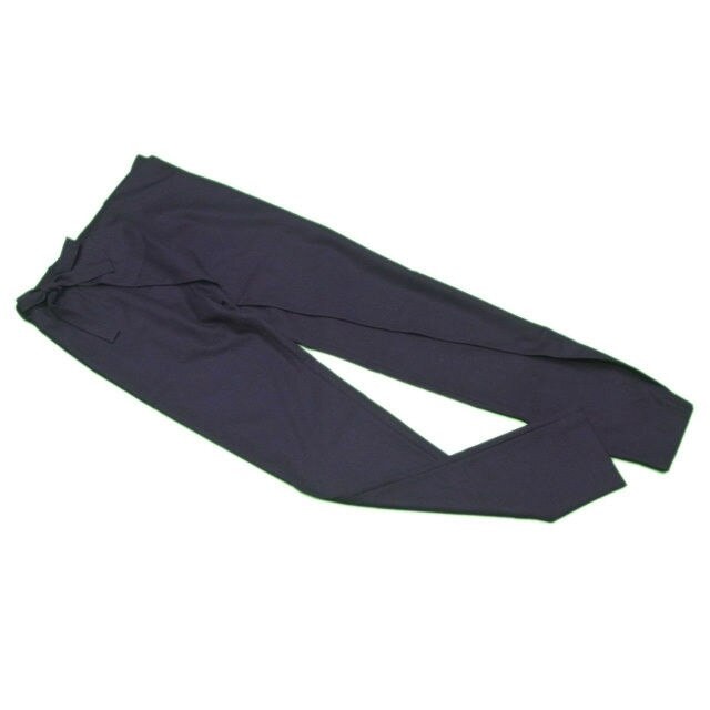 パンツ テーパード ウエストリボン 38サイズ ブラック 中古