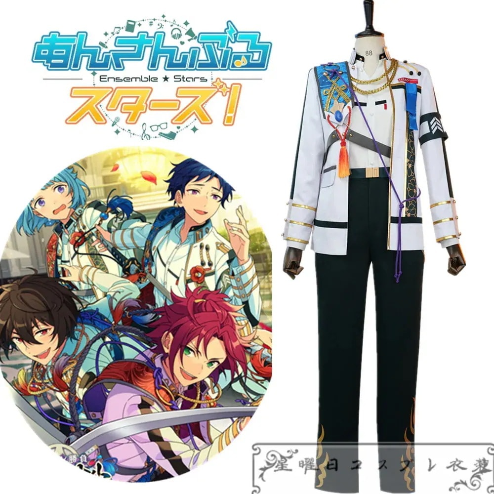 532あんさんぶるスターズあんスタ 朔間凛月 伏見弓弦 鳴上嵐 影片みか 姫宮桃李 紫之創 チャンバラナイト衣装 コスプレ衣装 コスチューム