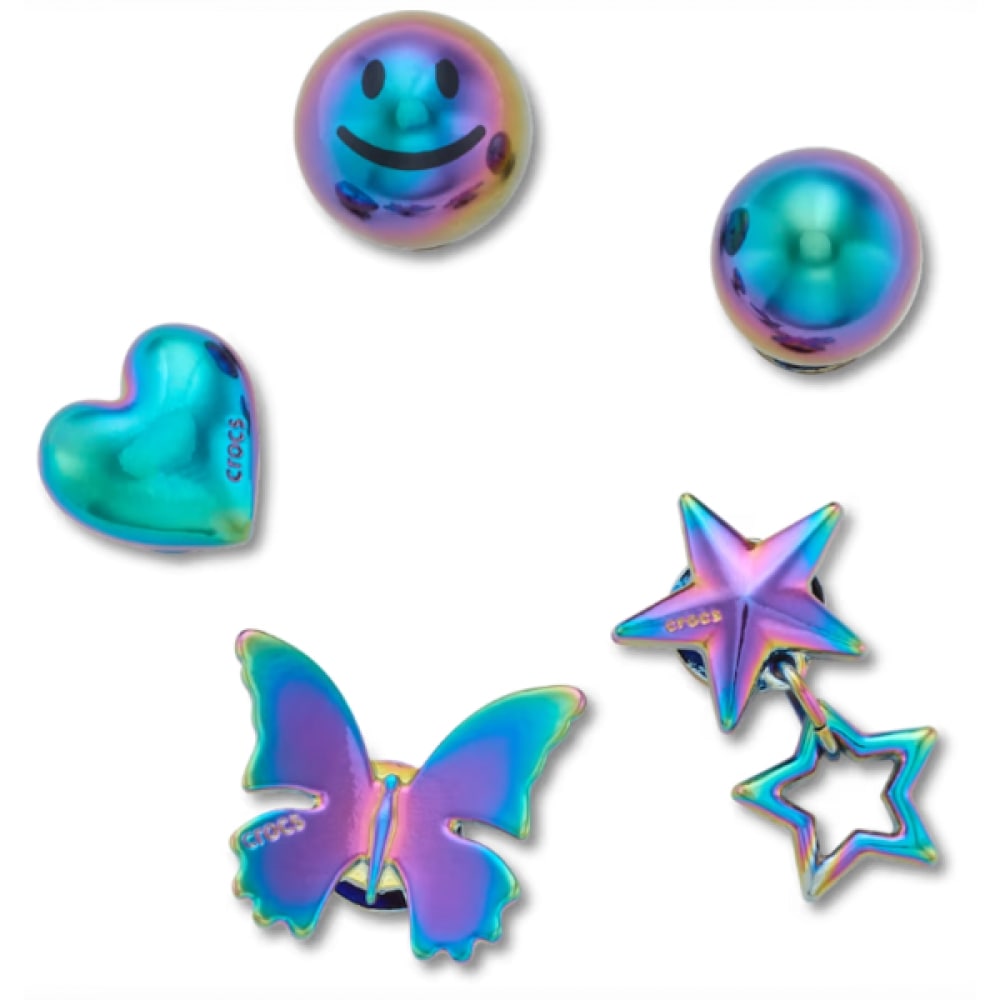 クロックス ジビッツ 5個セット イリデセント メタ