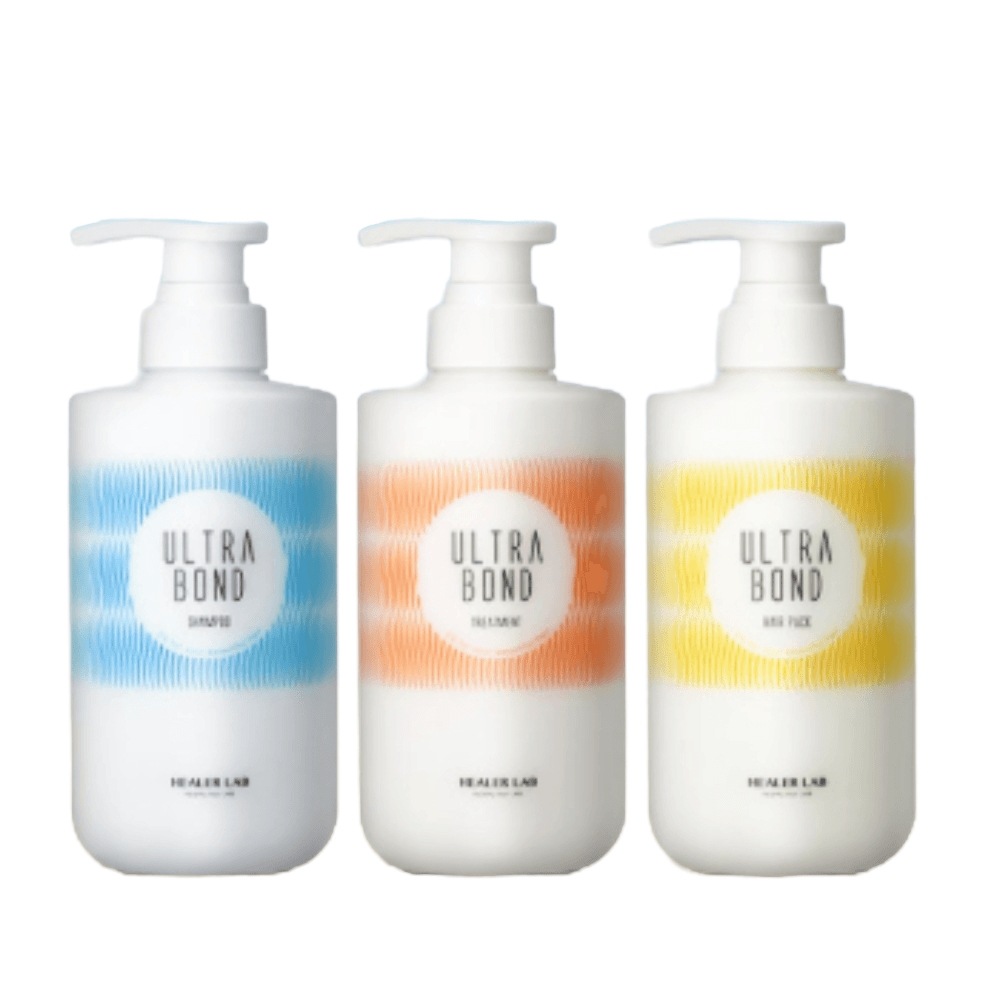 ヒーラーラップ ウルトラボンド 脱毛緩和 タンパク質 超損傷 シャンプー&ヘアパック&トリートメント ヘアケアセット 500ml