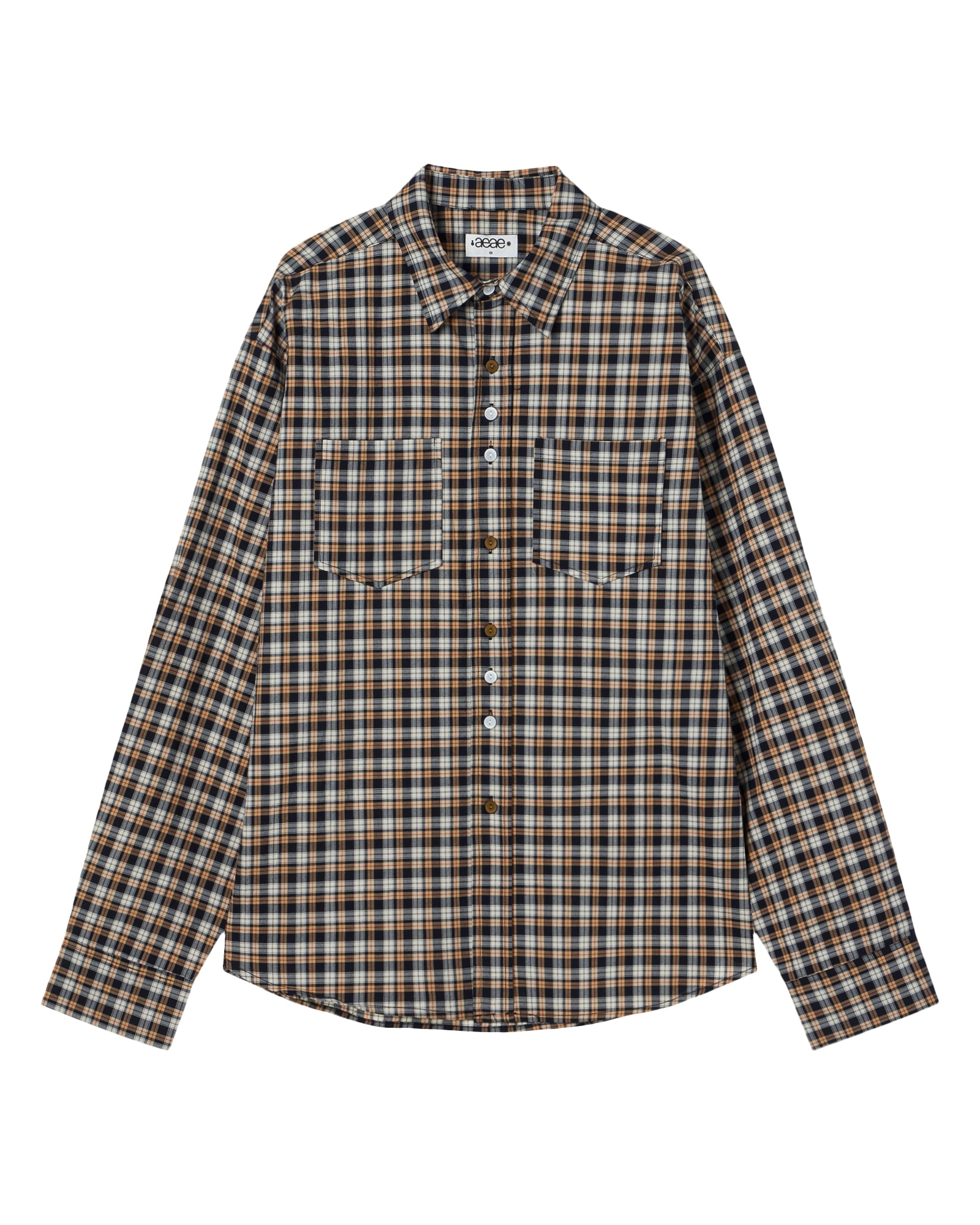 【aeae】 BUTTON CHECK SHIRTS : NAVY 14,352円