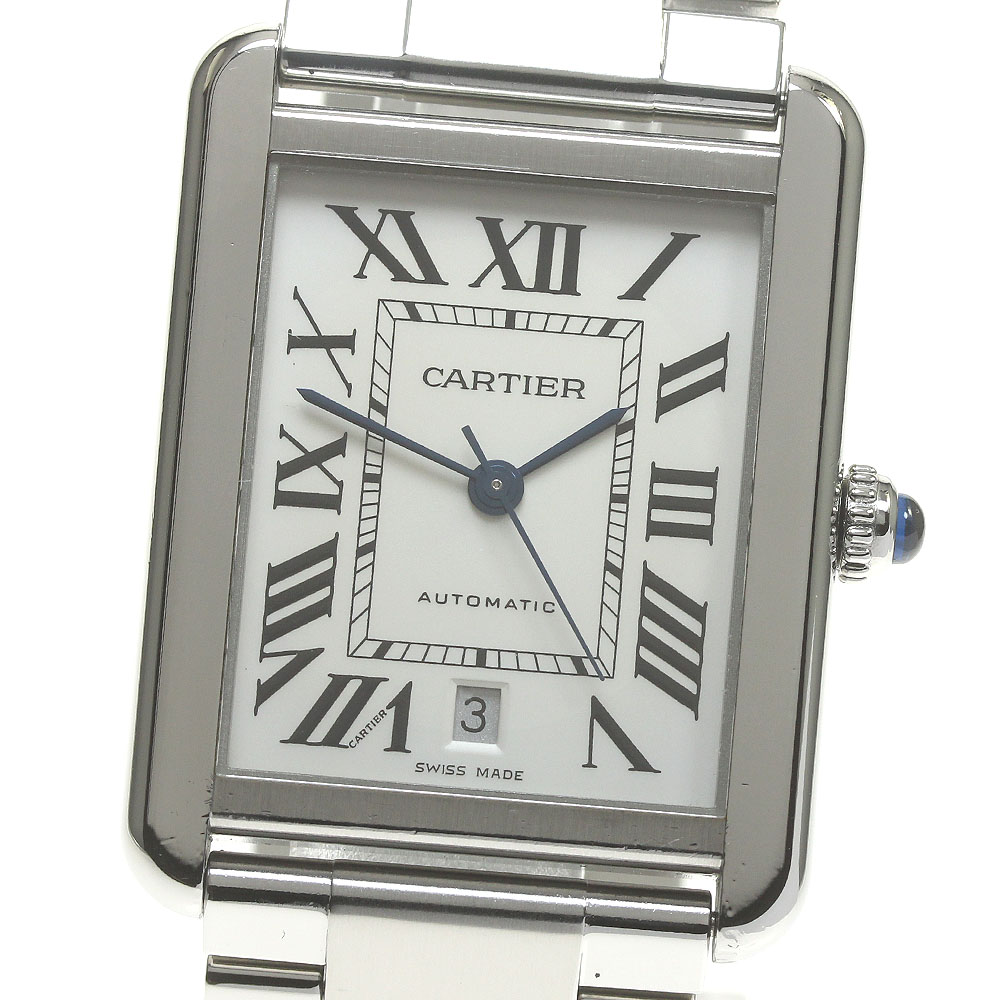 カルティエ CARTIER W5200028 タンクソロ XL デイト 自動巻き メンズ 保証書付き_837183【中古】