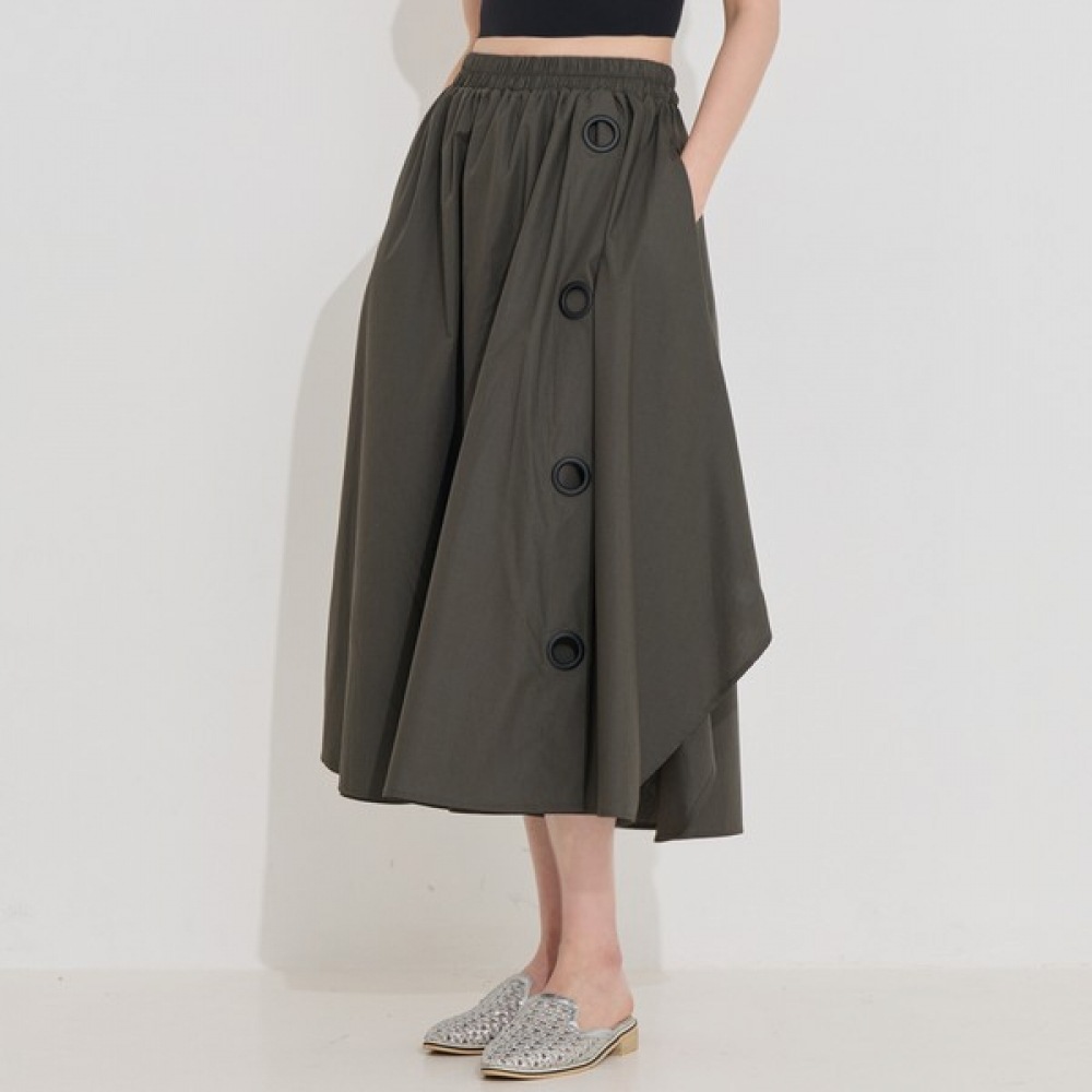 (UNIKE) 4リングワイドスカートパンツ