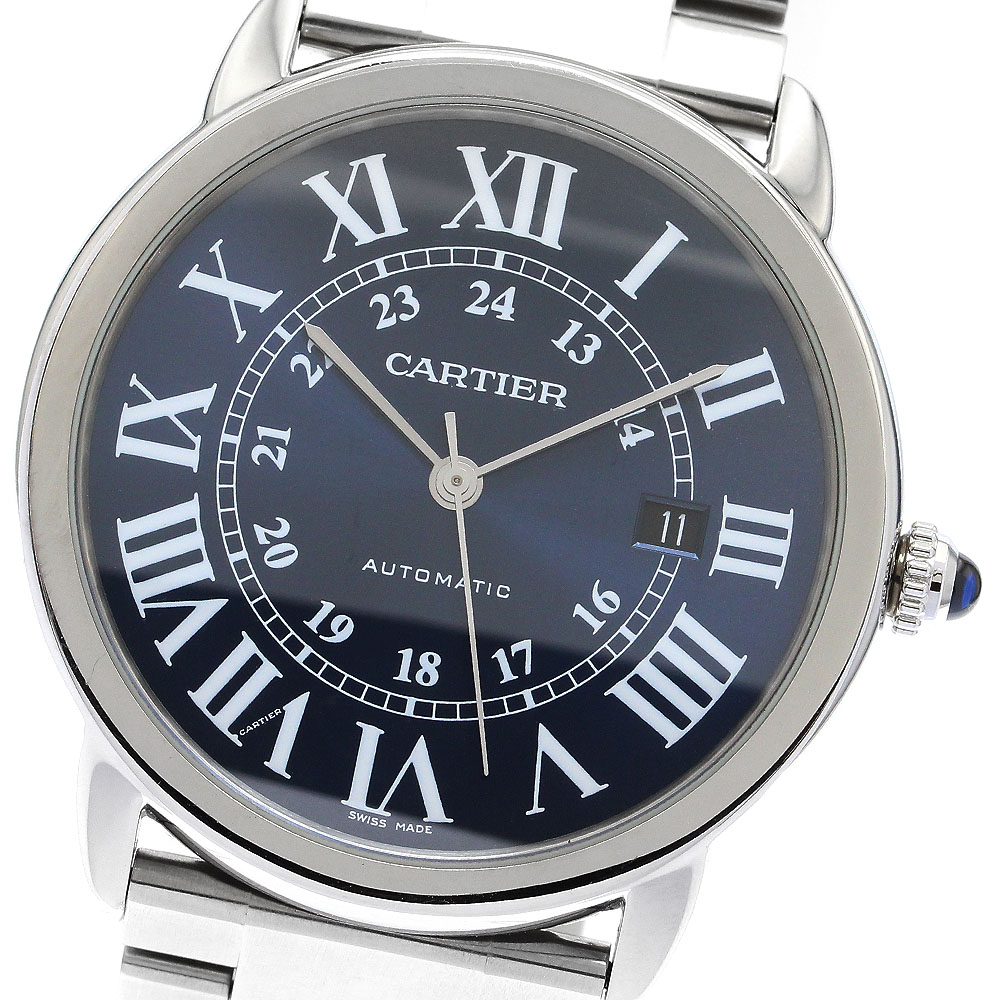 カルティエ CARTIER WSRN0023 ロンドソロ デイト 自動巻き メンズ _898708【中古】