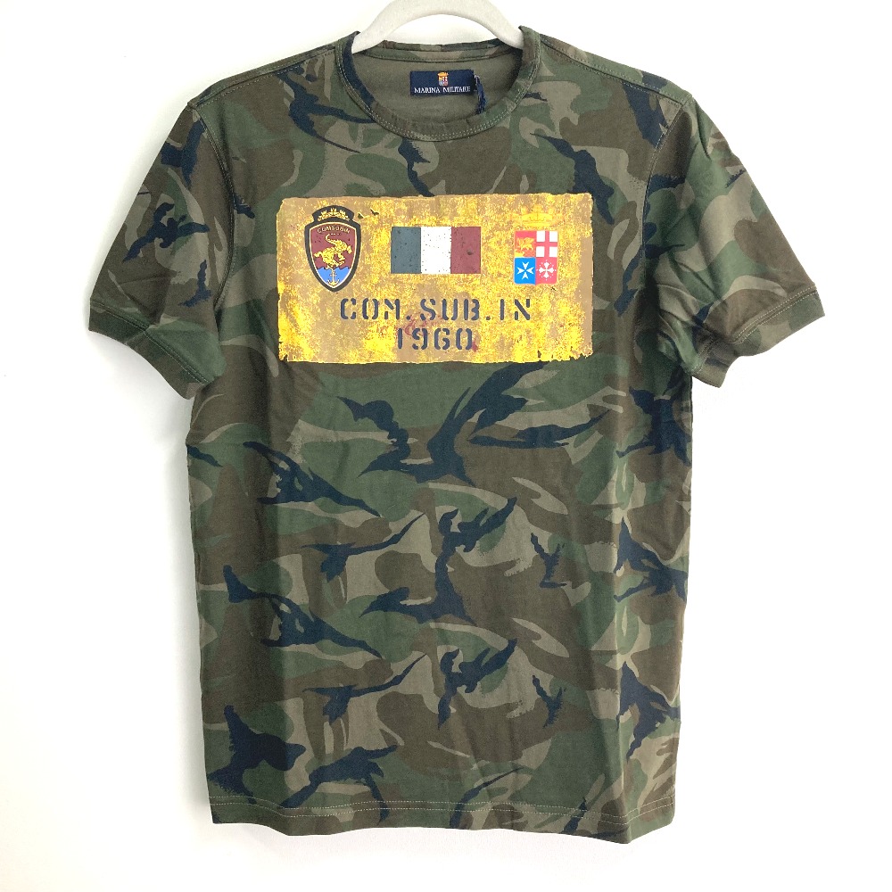 半袖Ｔシャツ マリーナミリターレ 迷彩 アパレル トップス コットン グリーン