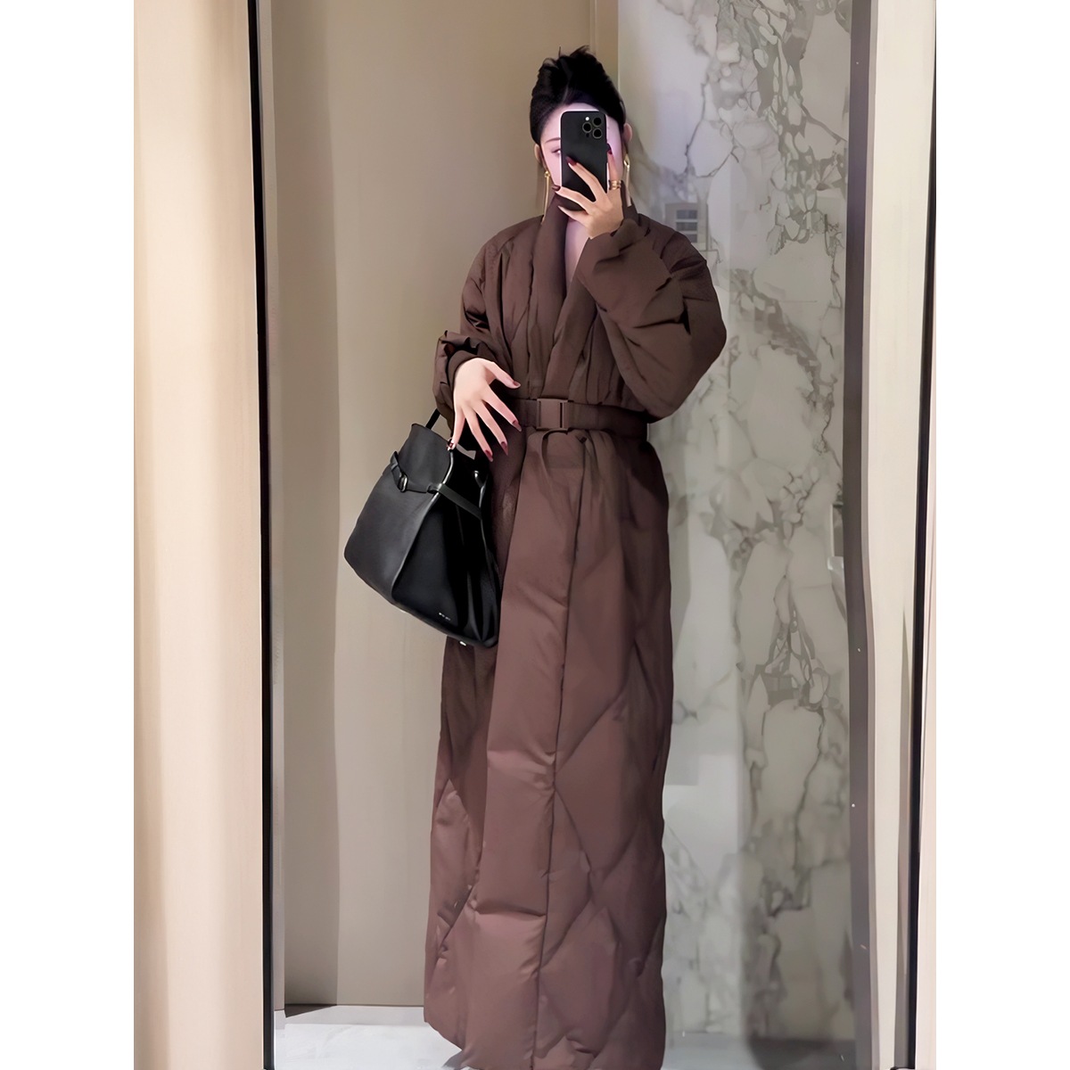 2024冬新作レディース韓国風ハイエンド編み上げ防寒暖かいジャケット