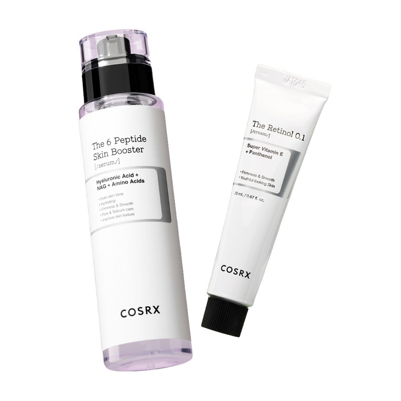 【MD PICK】コスアルエックスレチノール0.1ブースターセット（レチノール0.1クリーム20ml + 6ペプチドセラム150ml）/低刺激毛穴クリームファーストステージセラム
