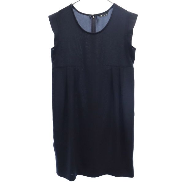 日本製 ノースリーブ ワンピース ネイビー レディース 7,157円
