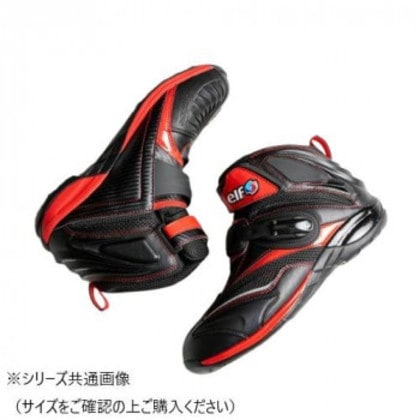 elf エルフ モーターサイクルシューズ シンテーゼ15 メッシュ ブラック/レッド 27.0cm EL015-BK/RD-270