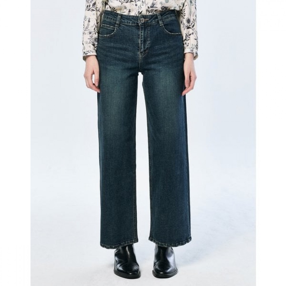 [25SS] [ワイド] エッセンシャルワイドデニムパンツネイビー HSPA5A181N2