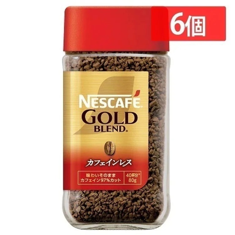 【目玉商品】飲料 コーヒー飲料 【6個】ネスカフェ ゴールドブレンド カフェインレス 80g ネスカフェ