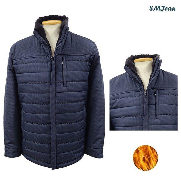 SMJ1659 メンズフリースジャンパー 中年男性用パッド入りジャンパー 冬