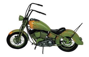 ブリキのおもちゃ(motorcycle green) 【 オブジェ 置物 おしゃれ インテリア雑貨 】