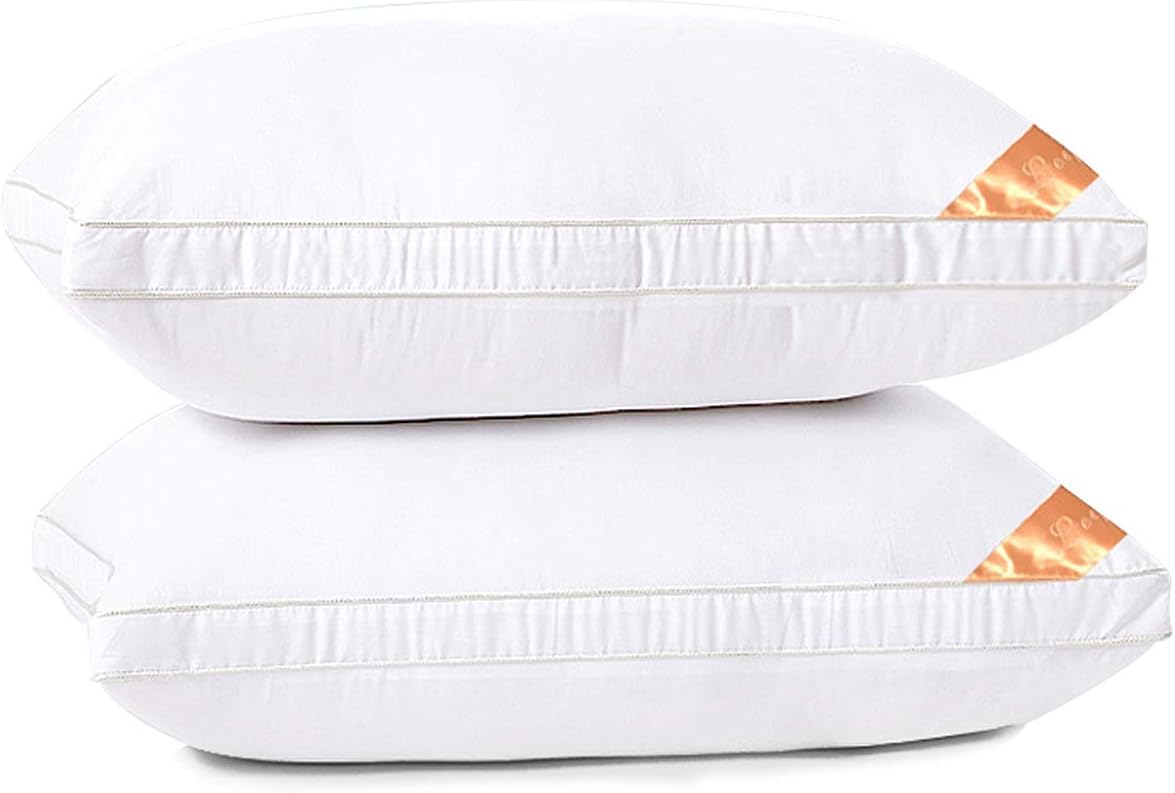 枕 ホテル仕様 高反発枕 横向き寝用 洗える 立体構造 43x63cm ホワイト (長さ63cm*幅43cm*高さ20cm (枕2個)
