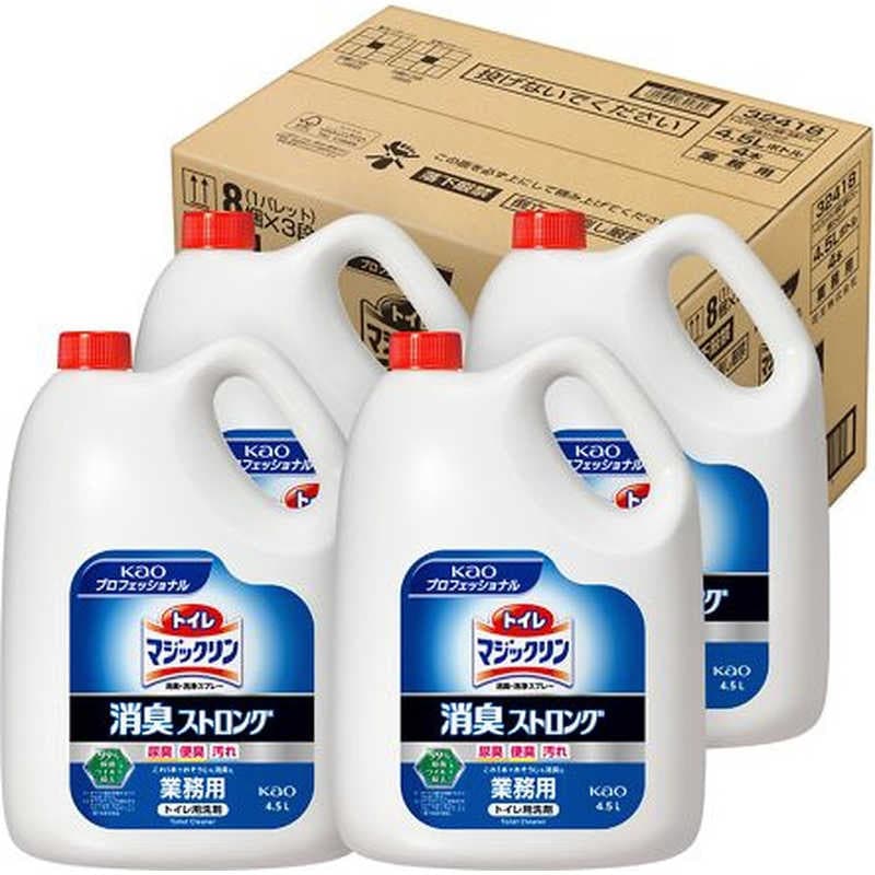 花王　【ケース】 トイレマジックリン 消臭洗浄スプレー 消臭ストロング フレッシュハーブの香り業務用 4.5L×4個