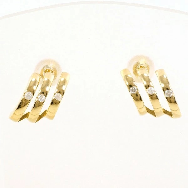 K18 18金 YG ピアス ダイヤ ジュエリー 中古