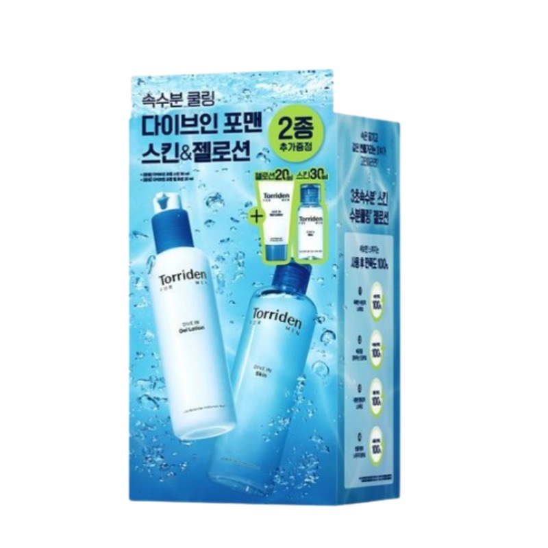 ダイブイン フォーメン 低分子 ヒアルロン酸 スキン/ジェルロン2種 企画 (+スキン30ml+ジェルロン20ml) [美容液 しみ 毛穴ケア, 韓国コスメ, スキンケア, エイジングケア, 肌荒れ