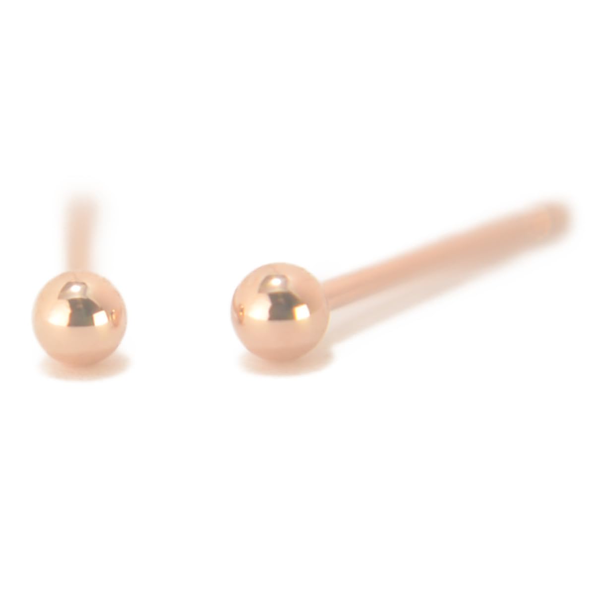 【18金ピアス】 K18 丸玉ピアス レディース ピンクゴールド 2mm ボールピアス 1ペア両耳販売 日本製 ニッケルフリー シンプル プレゼント ギフト yokomountain