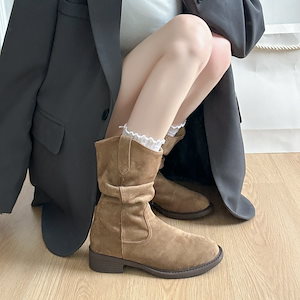 【1点ご購入 で10点プレゼントいたします】中筒短女2025夏秋ウエスタンデニムスタッズブーツ厚底シングルブーツ