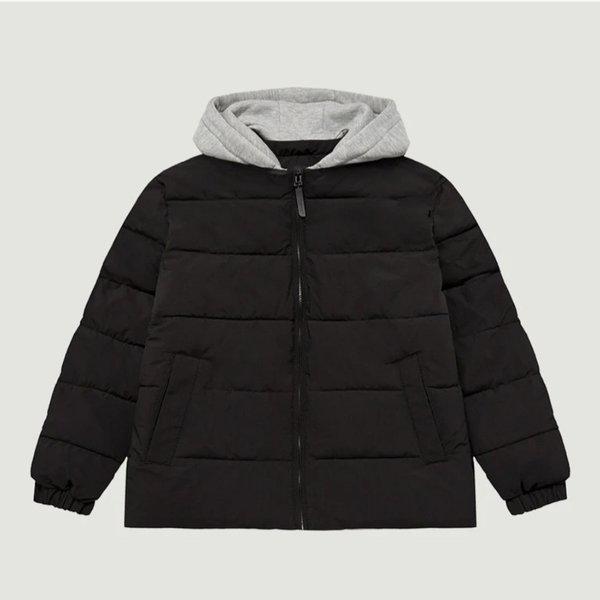 ブラックフード分離型パディングジャンパー