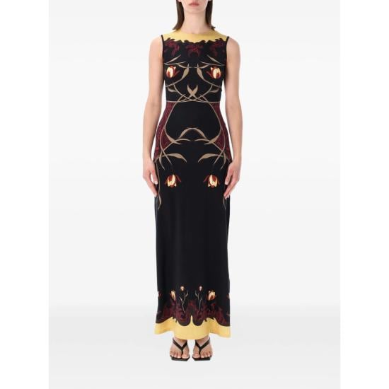 MARINE SERRE Women Dresses WDR479A CJER0118 BK97 BLACK