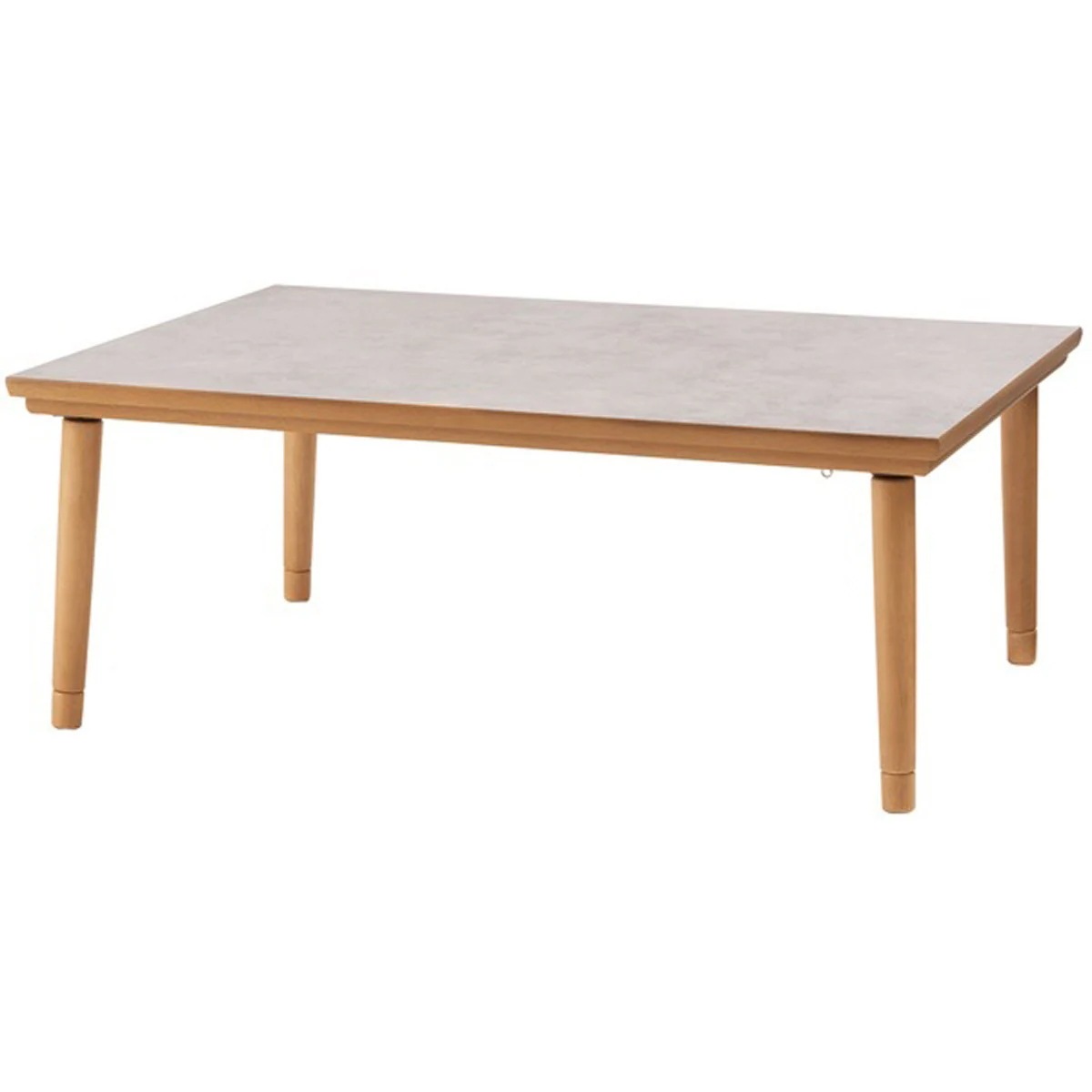 フラットヒーターコタツ メラミン樹脂化粧繊維板 天然木 ラバーウッド ウレタン塗装 カーボンフラットヒーター300W MCR-301E 手元コントローラー