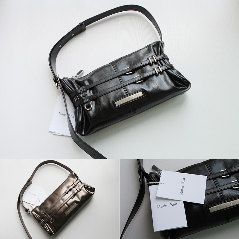 ［韓国人気］DOUBLE BELTED STRAP MINI BAG