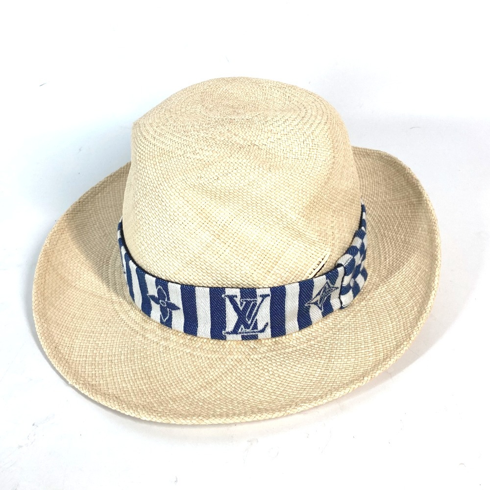 ハット M7103M シャポー・サマータイムタイプ ストローハット 帽子 ハット帽 モノグラム ストロー サマーハット ベージュ