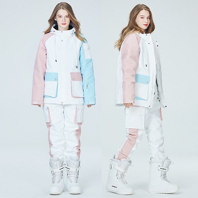 型スノーボードスーツ女性用冬のアウトドア保温厚スキーパンツスーツ