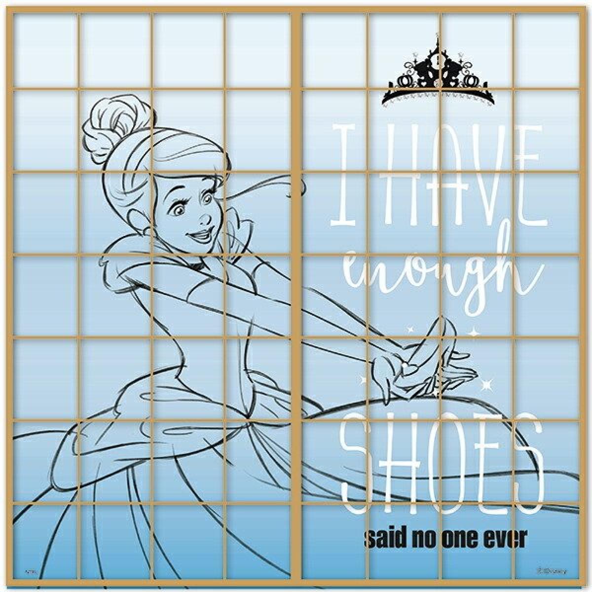 アサヒペン プリンセス シンデレラ 障子紙 NTLP-004S 92cm×182cm 2枚入り ディズニー 貼り換え 和室 リメイク 簡単 張り替え シンデレラ