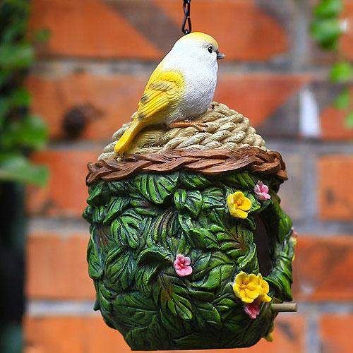 即出限時.優.惠.鳥箱 鳥かご 小鳥 ハンギング ハンギングホルダー ハウス 装飾 ケージ 鳥用屋外 バードハウス ガーデニング バードボックス フィギュア用
