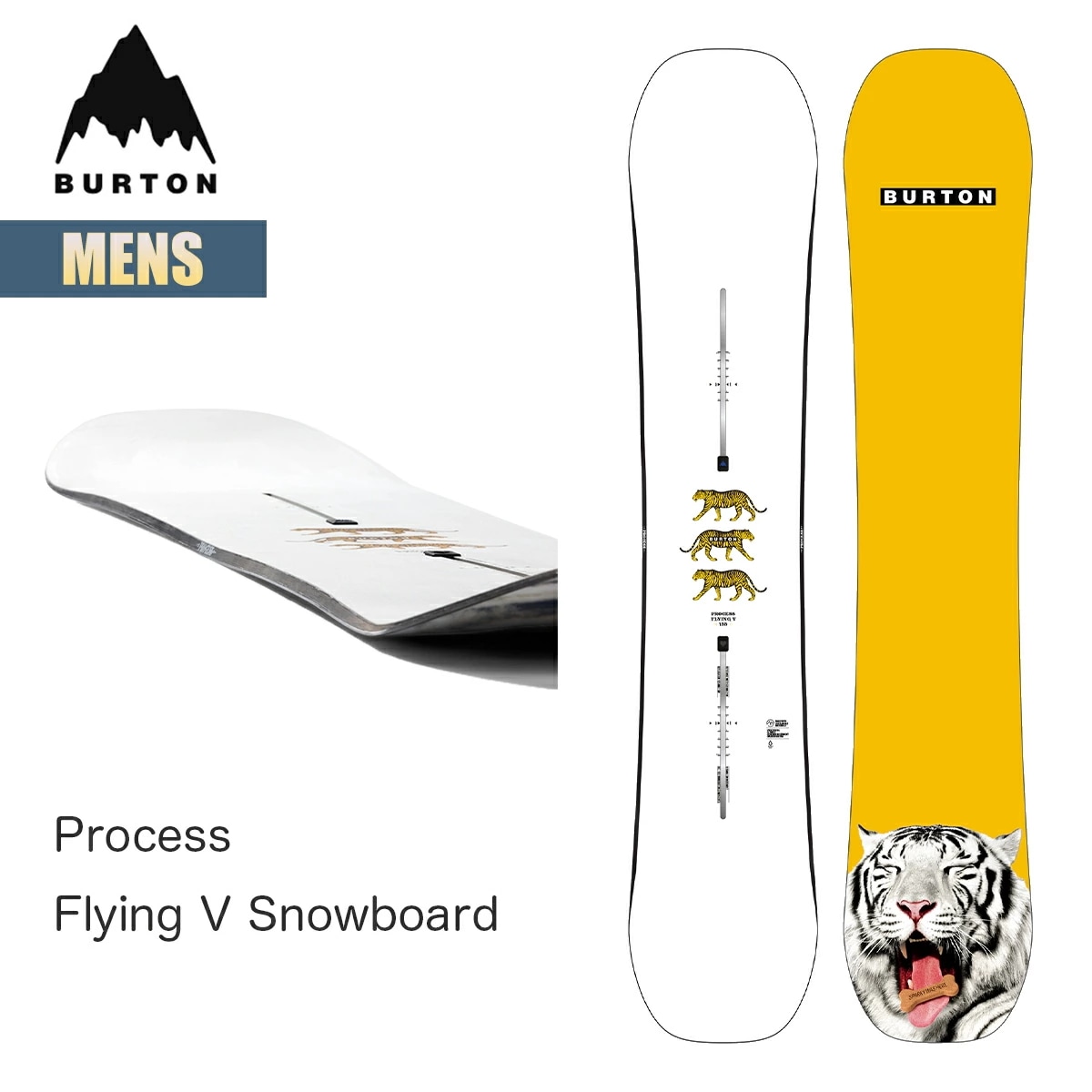 スノーボード 板 メンズ 24-25プロセス フライングV W25JP-107121 Mens Process Flying V Snowboard 152 155 157 ツインシェイプスノーボード用品