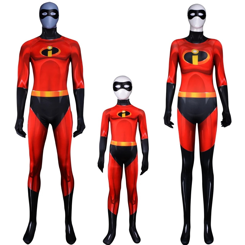 The Incredibles 2 インクレディブルファミリー Bob Parr Violet Parr Dash Parr 全身タイツ コスム スーパーマン コスプレ衣装