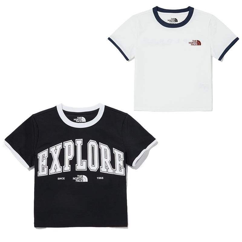 NT7UP31 WS SURFSIDE CROP S/S R/TEE Tシャツ ラッシュガード半袖 ラウンドティー 韓国ファッション クロップ 安らかさ スイムウェア 女性用