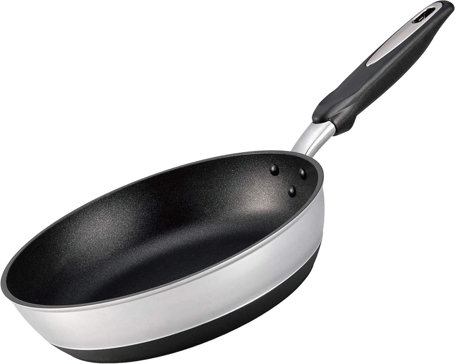 北陸アルミ フライパン 26cm アルミ IH対応 日本製 全面均一加熱 時短フライパン 丈夫 frying pan made in japan アルミ鋳物製 キャスト 熱変形に強い 木柄 木ハンドル