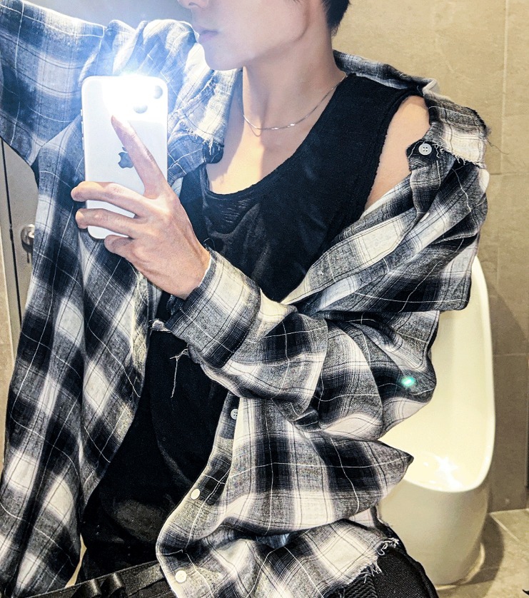 [COSYHARU公式]See-through Damage Shirt