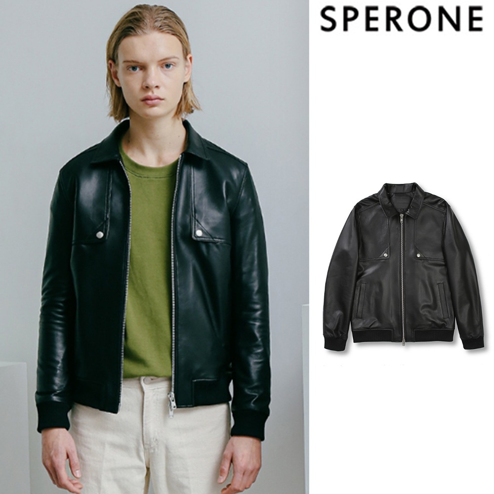 [SPERONE] Lambskin Minimal Blouson