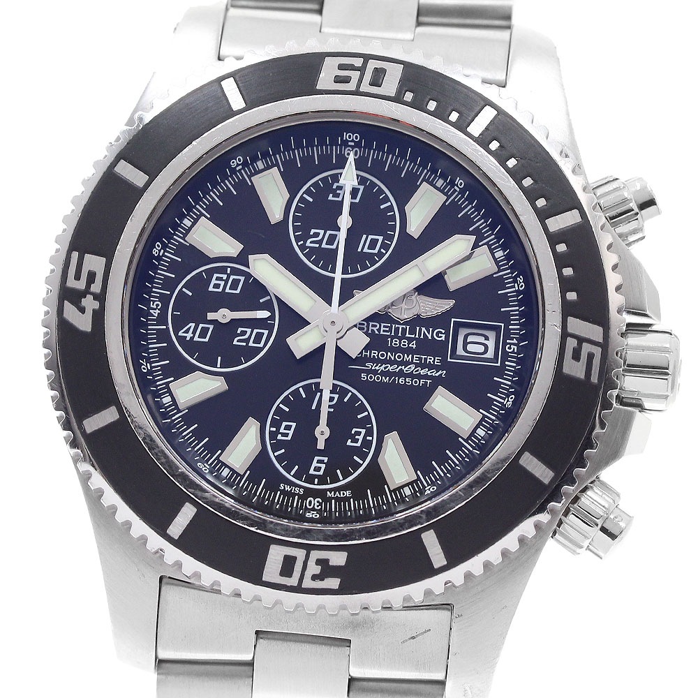 ブライトリング BREITLING A13341 スーパーオーシャン クロノグラフ 自動巻き メンズ 保証書付き_963008【中古】