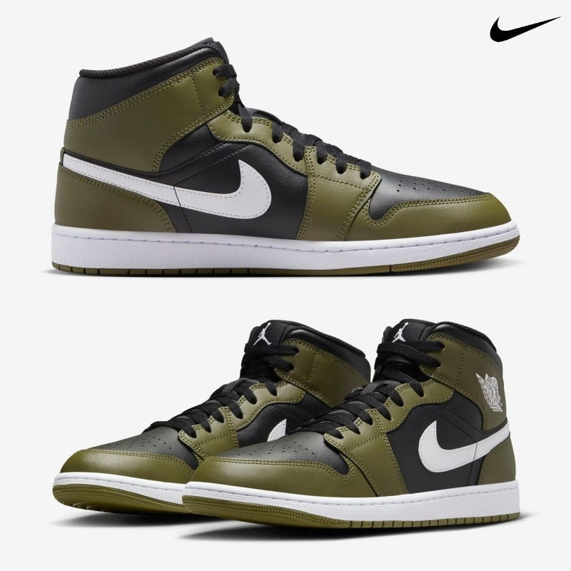 [NIKE] ナイキ スニーカー エア ジョーダン 1 MID シューズ / MEDIUM OLIVE