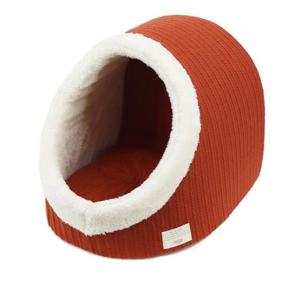 ペットプロ Homey ニット ドームベッド オレンジ 1個入