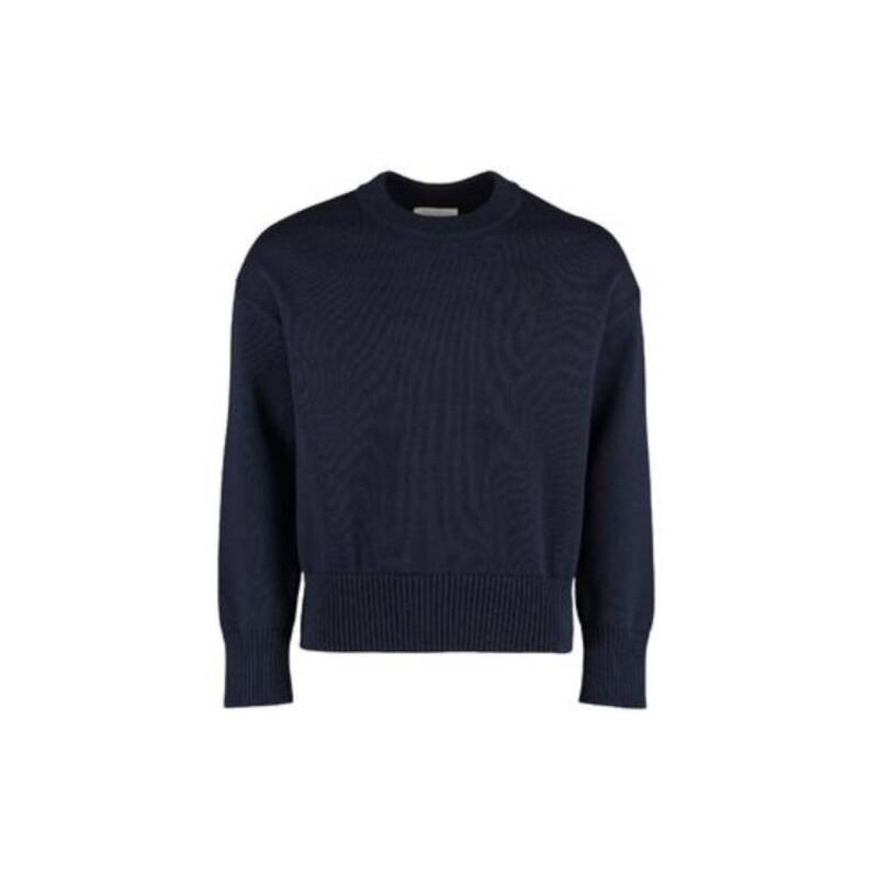 ディモント 23SS ユニセックス ハート刺繍ロゴ ニットセーター（ネイビー） UKS008 016 496