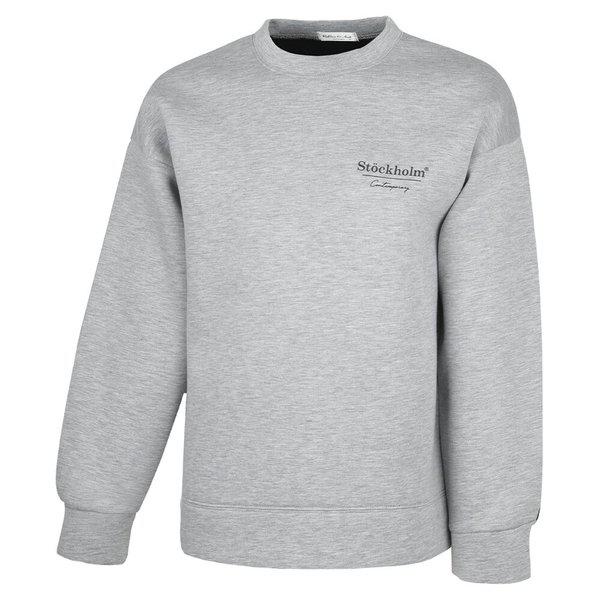 男性用ルーズフィットストックネオプレンマンツーマンTシャツ RB-TSA-Q009-グレー