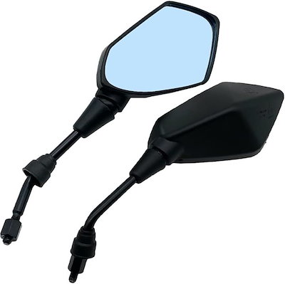 他サイト： バイク スクーター カスタム ミラー サイドミラー 汎用 左右セット (ブラック, 8mm)の商品画像