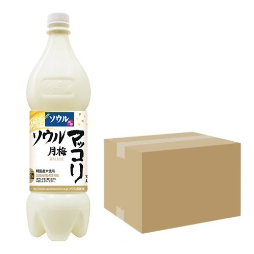 ソウル 月梅 マッコリ 1L（PET）1BOX-12本　韓国食品/黒豆/マッコリ/昔の味 梨 マッコリ/お酒/韓国お酒/チャングンソク/韓国マッコリ/美しい/韓国食材/ドリンク/チヂミ／キムチ