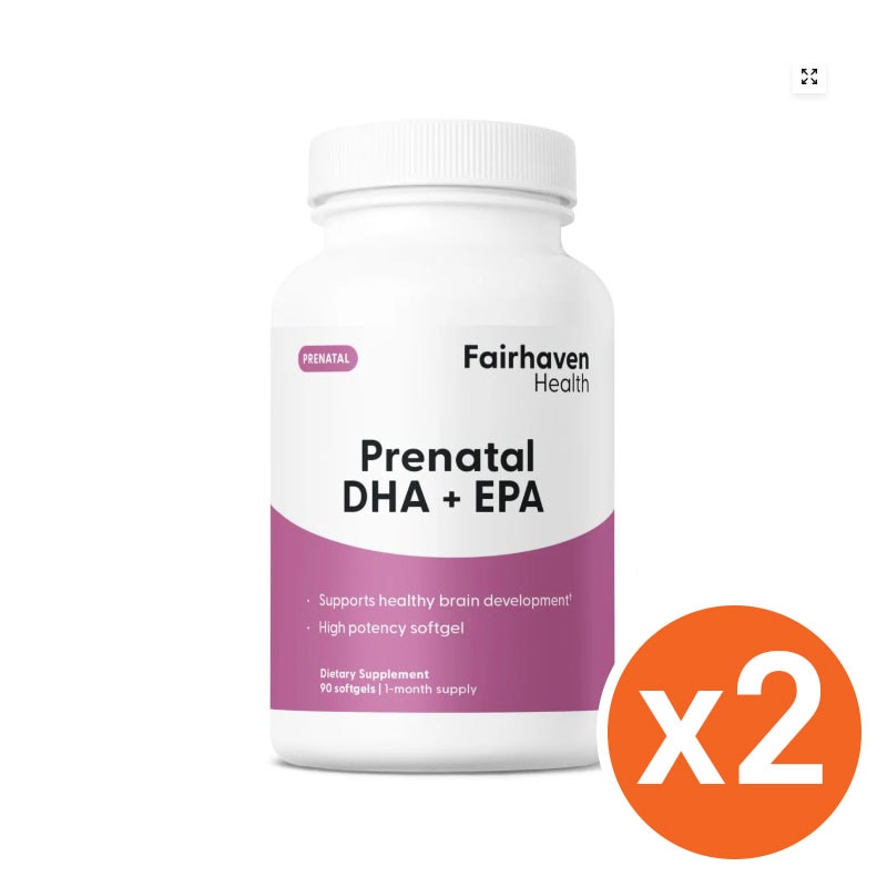 2個セットFairhaven Health Prenatal DHA + EPA 妊娠準備栄養剤